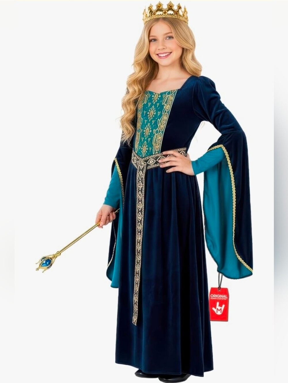 New In Pack -Morph Costumes Medieval Princess Pack Dress & Crown